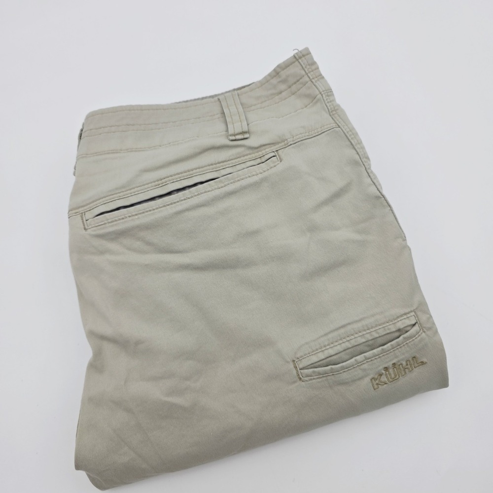 Kuhl Resistor Lite Chino Pants Men 35X34 Fit 34x33 Khaki Tan Stretch Hiking 5188